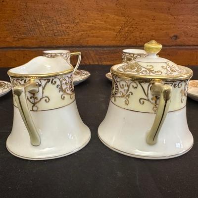 Noritake Handpainted with Hints Gold Tea Set