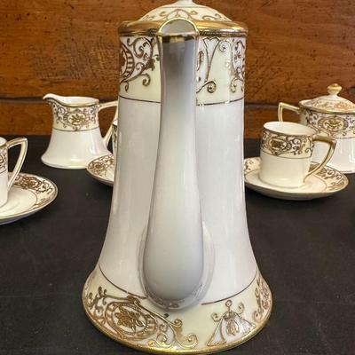 Noritake Handpainted with Hints Gold Tea Set
