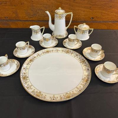 Noritake Handpainted with Hints Gold Tea Set