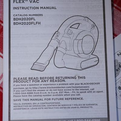 BLACK AND DECKER FLEX VACUUM- BATTERY CHARGE /ATTACHMENTS