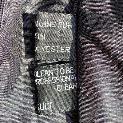 LOT 273 A: Black Rivet Size Large Rabbit Fur Zip-Up Jacket & Knoles & Carter Size Large Black Fur Hooded Coat