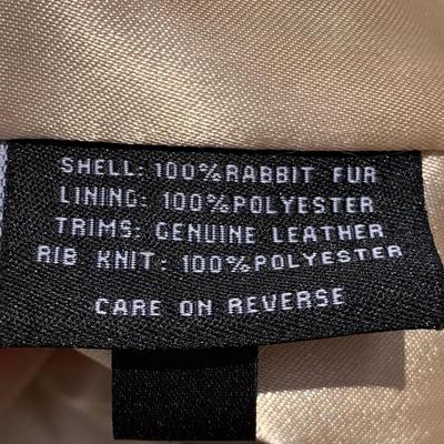 LOT 273 A: Black Rivet Size Large Rabbit Fur Zip-Up Jacket & Knoles & Carter Size Large Black Fur Hooded Coat