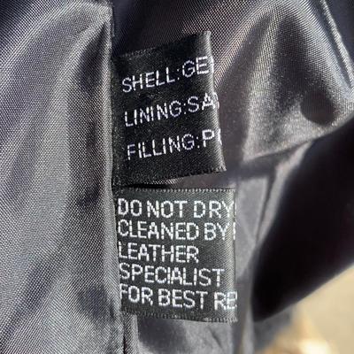 LOT 273 A: Black Rivet Size Large Rabbit Fur Zip-Up Jacket & Knoles & Carter Size Large Black Fur Hooded Coat