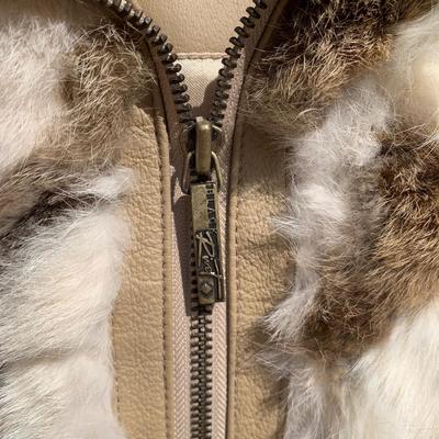 LOT 273 A: Black Rivet Size Large Rabbit Fur Zip-Up Jacket & Knoles & Carter Size Large Black Fur Hooded Coat