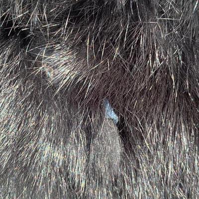 LOT 273 A: Black Rivet Size Large Rabbit Fur Zip-Up Jacket & Knoles & Carter Size Large Black Fur Hooded Coat