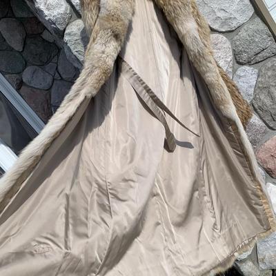 LOT 274 A: Vintage Long Trench Style Genuine Fur Coat & Jacket