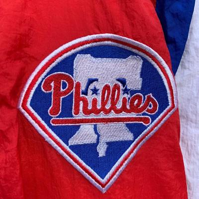LOT 275 A: Philadelphia Baseball & Hockey Windbreaker Jackets; Mighty Mac Phillies Size X-Large & Pro Player Reversible Flyers...