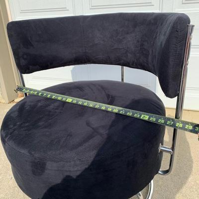 LOT 276 A: Black Round Spinning Accent Chair