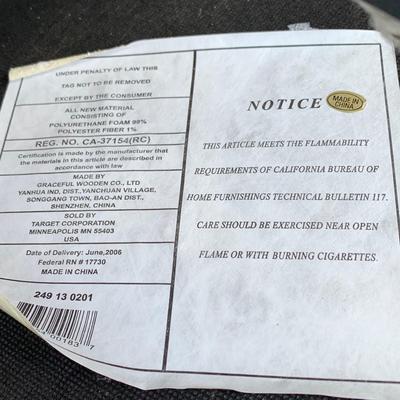 LOT 276 A: Black Round Spinning Accent Chair