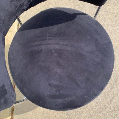 LOT 276 A: Black Round Spinning Accent Chair