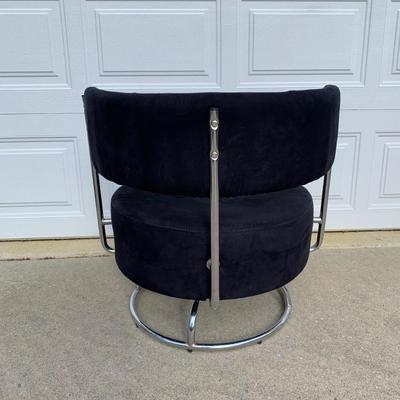 LOT 276 A: Black Round Spinning Accent Chair