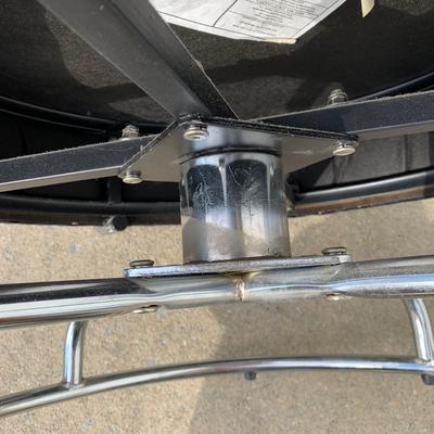 LOT 276 A: Black Round Spinning Accent Chair