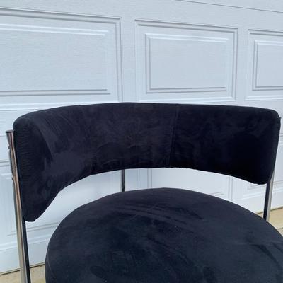 LOT 276 A: Black Round Spinning Accent Chair
