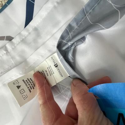 Lot 144 shower curtains, hooks and sheer curtains