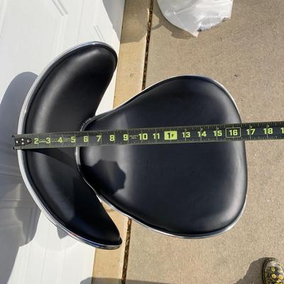 LOT 277 A: 2 Black Faux Leather Spinning Adjustable Bar Stools