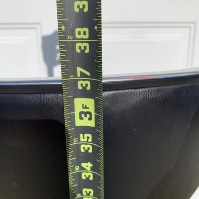 LOT 277 A: 2 Black Faux Leather Spinning Adjustable Bar Stools