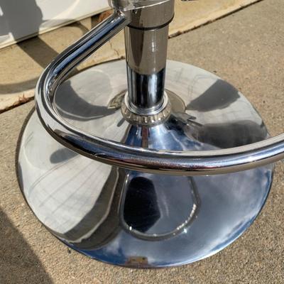 LOT 277 A: 2 Black Faux Leather Spinning Adjustable Bar Stools