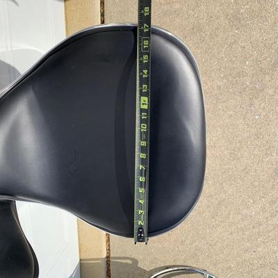 LOT 277 A: 2 Black Faux Leather Spinning Adjustable Bar Stools