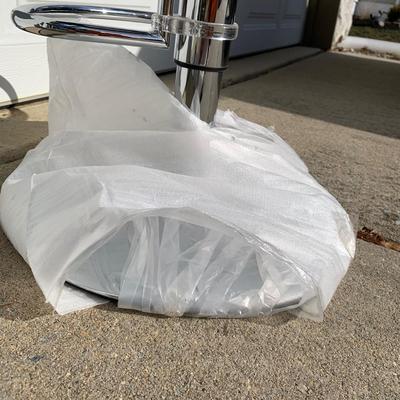 LOT 277 A: 2 Black Faux Leather Spinning Adjustable Bar Stools