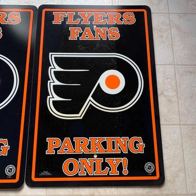 LOT 280 B: NHL Philadelphia Flyers Appreciation Collection: Signs, Pennants, & 2 1999 Inflatable "Cup Crazy" Stanley Cups