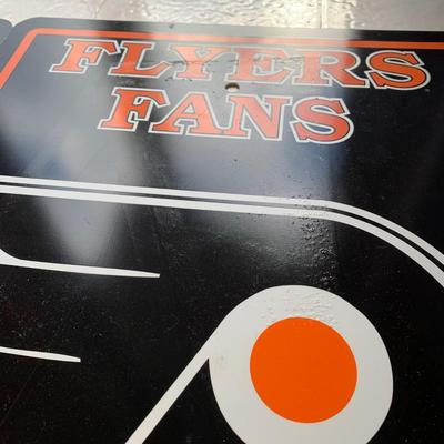 LOT 280 B: NHL Philadelphia Flyers Appreciation Collection: Signs, Pennants, & 2 1999 Inflatable "Cup Crazy" Stanley Cups