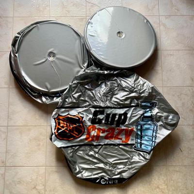 LOT 280 B: NHL Philadelphia Flyers Appreciation Collection: Signs, Pennants, & 2 1999 Inflatable "Cup Crazy" Stanley Cups