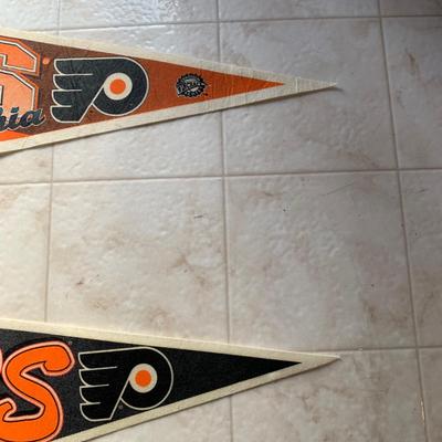 LOT 280 B: NHL Philadelphia Flyers Appreciation Collection: Signs, Pennants, & 2 1999 Inflatable "Cup Crazy" Stanley Cups