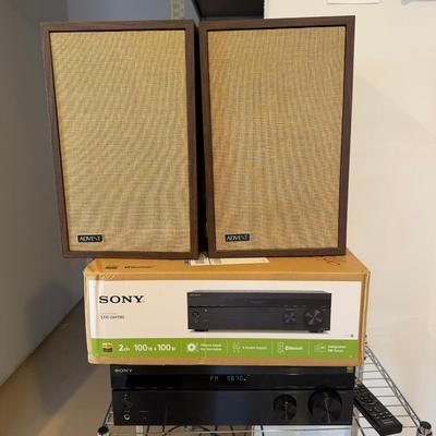1115 Sony STR - DH 190 Stereo Receiver With Advent Speakers (Two)