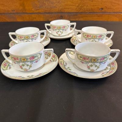 Bavaria Tirschenreuth China Tea Cups & Plates