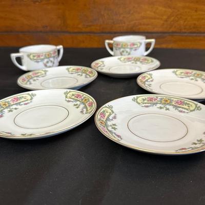 Bavaria Tirschenreuth China Tea Cups & Plates