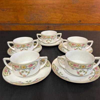 Bavaria Tirschenreuth China Tea Cups & Plates