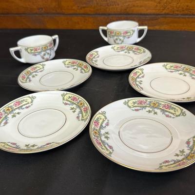 Bavaria Tirschenreuth China Tea Cups & Plates