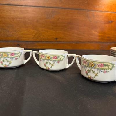 Bavaria Tirschenreuth China Tea Cups & Plates