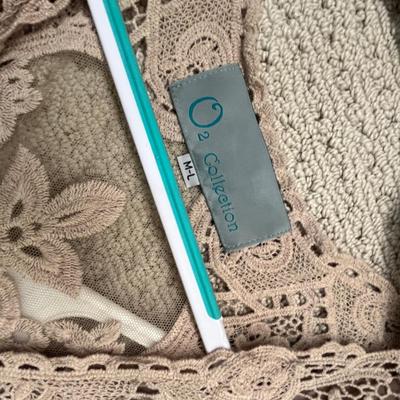 Lot 150 fringe vests - tans, brown, black and grey 2M, 2L, 1XL