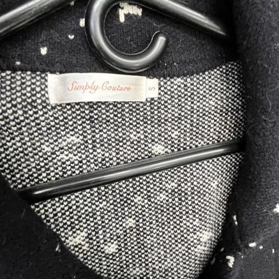 Lot 156 Brown suese coat (L), white dress coat (8), sweater coat (S)