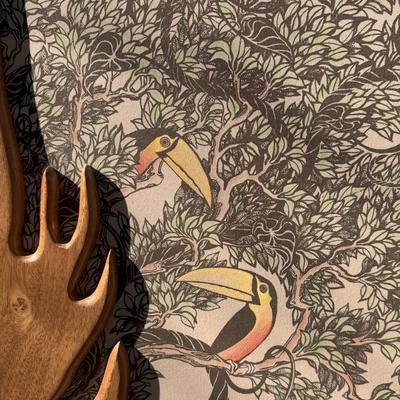 Signed and Numbered Art Nouveau Style Wooden Folding Screen (B3-DZ)