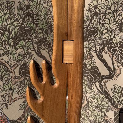 Signed and Numbered Art Nouveau Style Wooden Folding Screen (B3-DZ)