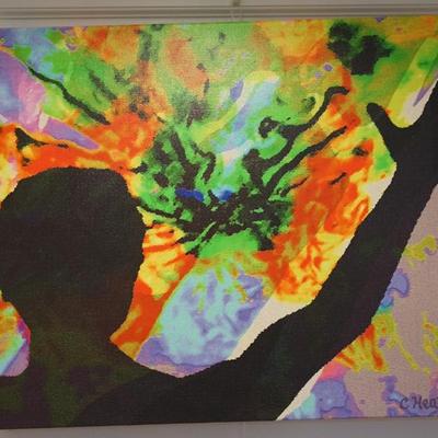 WAVE OF HAND OIL ON CANVAS BY CORRINE HEATH