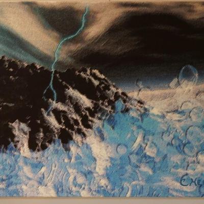 STORM WATER OIL ON CANVAS BY CORRINE HEATH