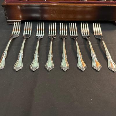 S.S.S.by Oneida Silverware and Wooden Box