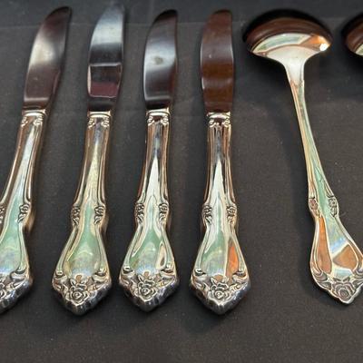 S.S.S.by Oneida Silverware and Wooden Box