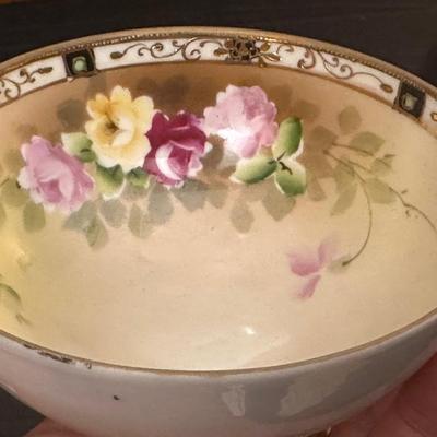 Lot of Vintage Floral Patterned China including Hand Painted Nippon