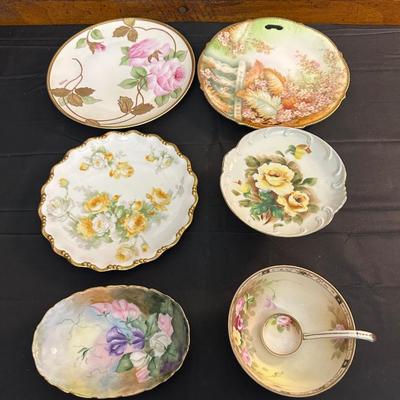 Lot of Vintage Floral Patterned China including Hand Painted Nippon
