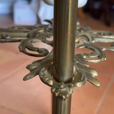 Victorian Style Marble Top Pedestal Table (B3-DZ)