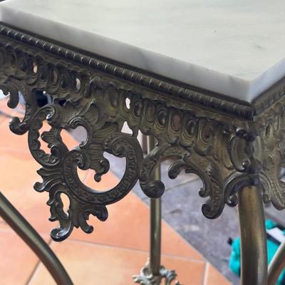 Victorian Style Marble Top Pedestal Table (B3-DZ)