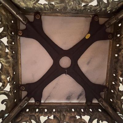 Victorian Style Marble Top Pedestal Table (B3-DZ)