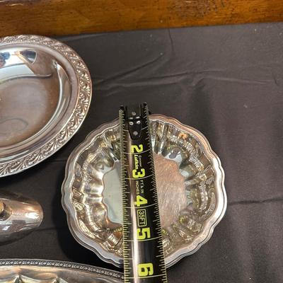 Large Lot of Silver Plated Dishes including a Butter Plate!