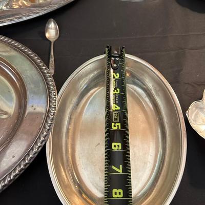Large Lot of Silver Plated Dishes including a Butter Plate!
