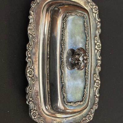 Large Lot of Silver Plated Dishes including a Butter Plate!