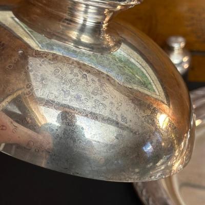 Large Lot of Silver Plated Dishes including a Butter Plate!